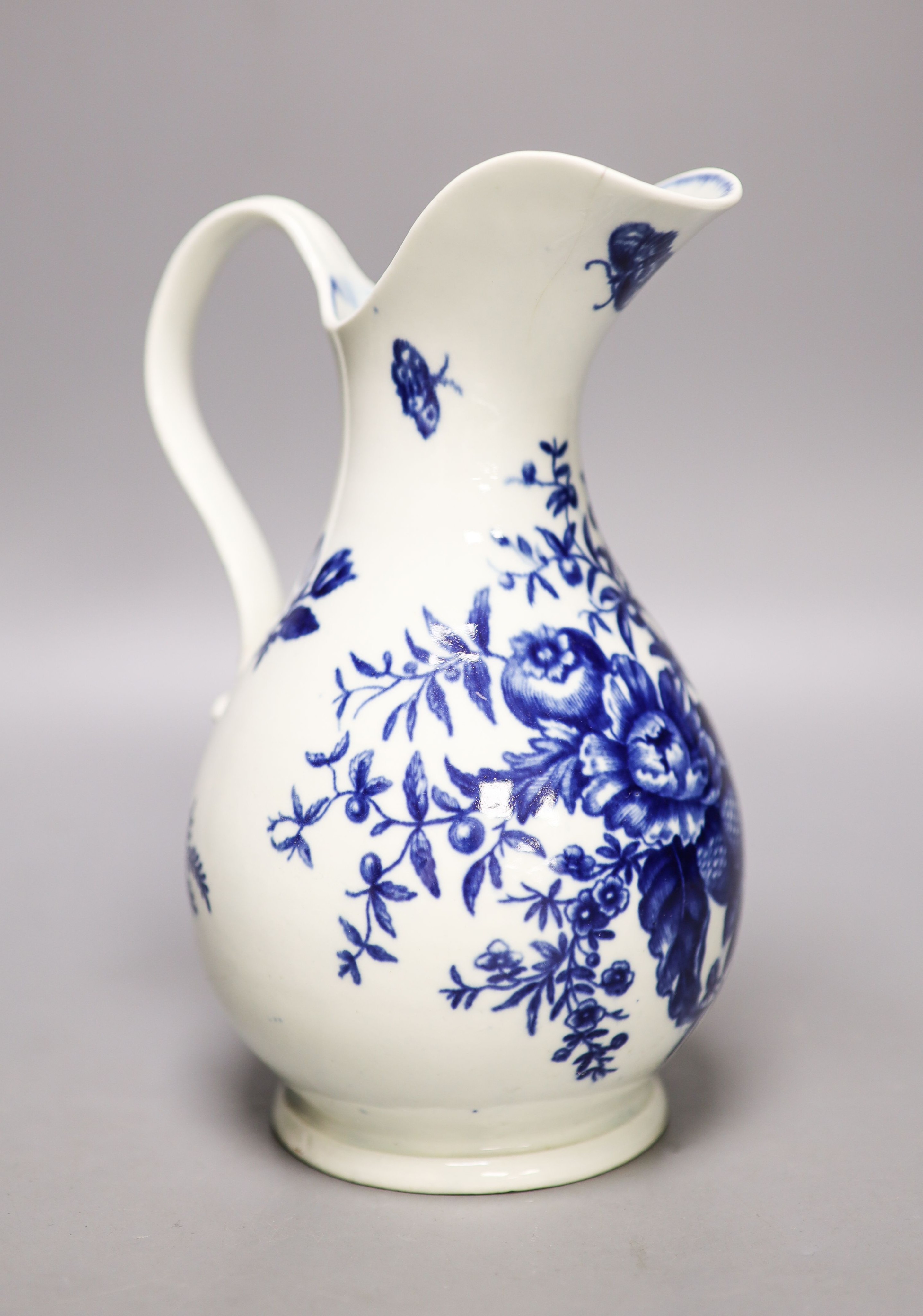 A Worcester pine cone pattern ewer, c.1780 21.5cm